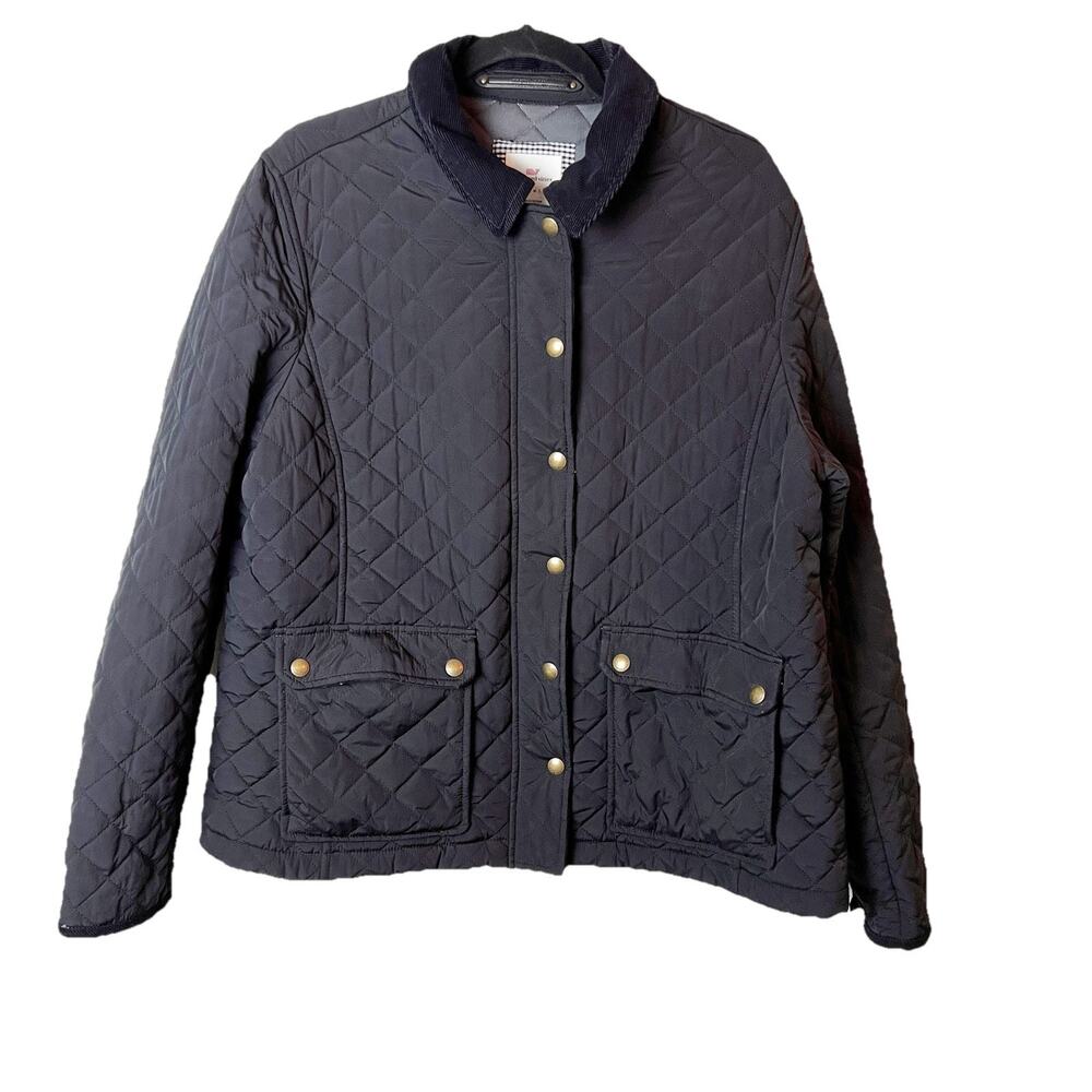 Vineyard Vines Black Quilter Utility Jacket Quilted Turtles Size X Large